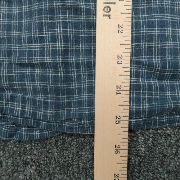 Patagonia Shirt Mens Medium Blue Back Step Plaid Short Sleeve Lightweight Hemp - Picture 9 of 10